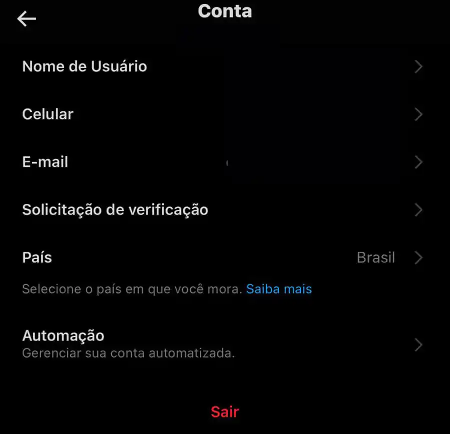 Como sair do Twitter Captura de tela do Twitter