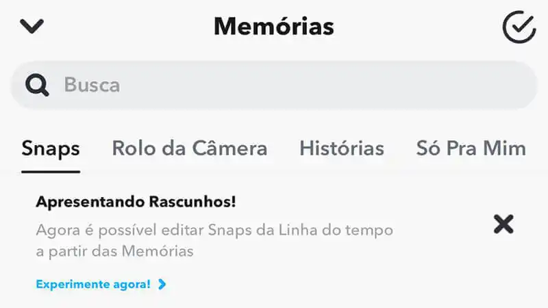 Como salvar foto do Snapchat Captura de tela do Snapchat