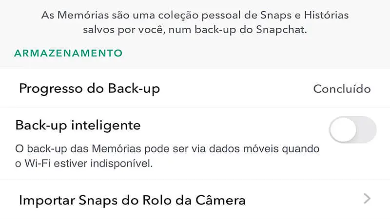 Captura de tela do Snapchat