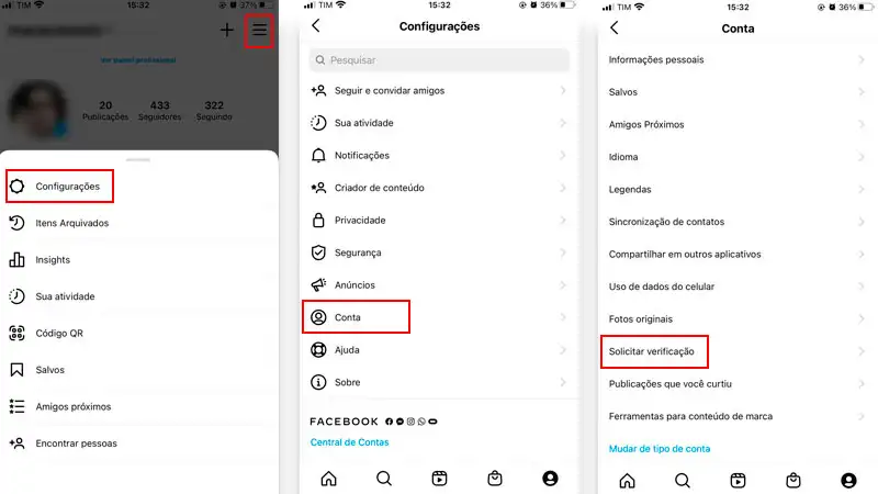 Passo a passo de como ser verificado no Instagram