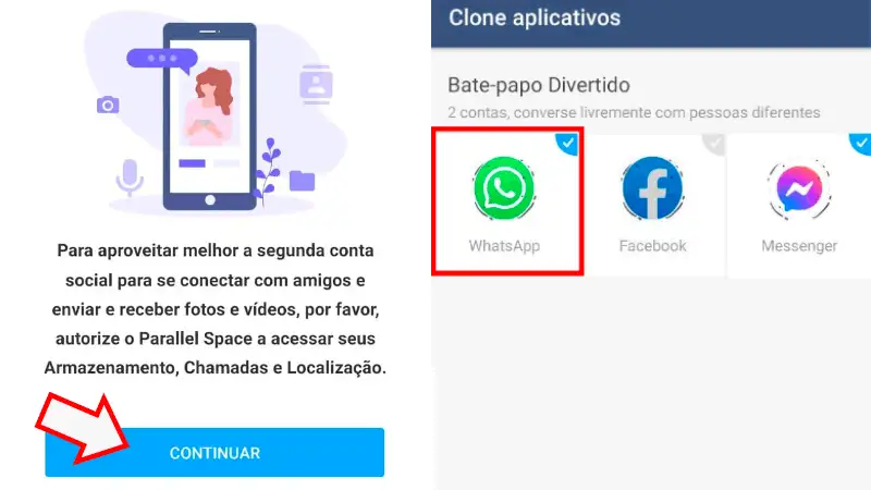 Como ter dois WhatsApp pelo Parallel Space Imagem mostrando o aplicativo Parallel Space para você ter dois WhatsApp