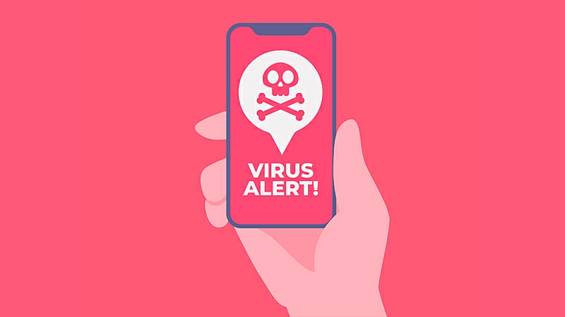 Foto de uma pessoa segurando um celular com um cadeado em cima