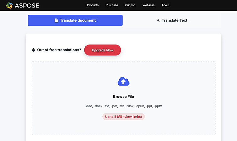 Captura de tela do Aspose