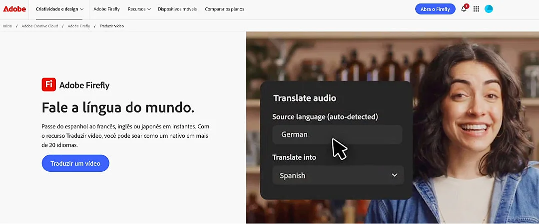 Captura de tela do Adobe Firefly