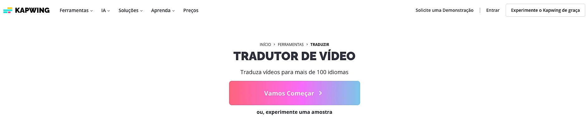 Captura de tela do Kapwing