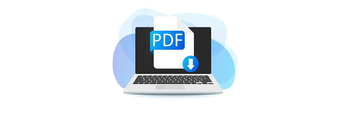 Transformar imagem em PDF Imagem de um notebook aberto com um arquivo PDF