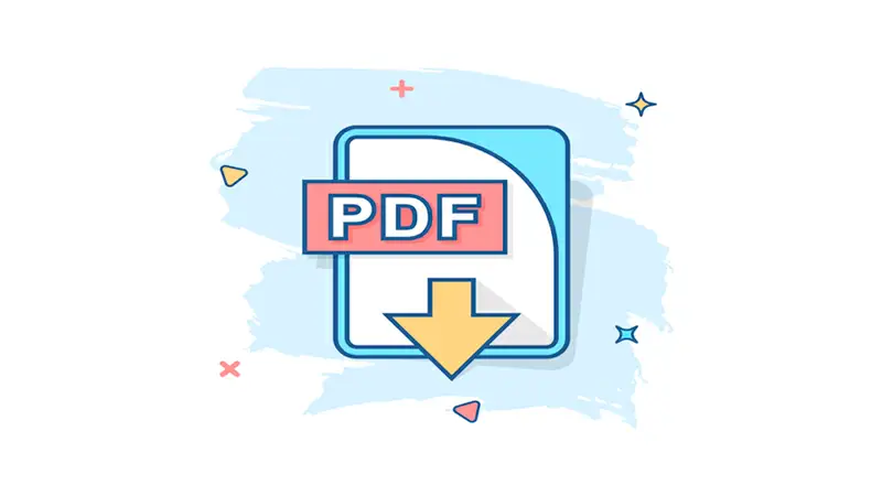 Transformar imagem em PDF Ilustração de dois arquivos, um PDF e um JPG e setas ligando
