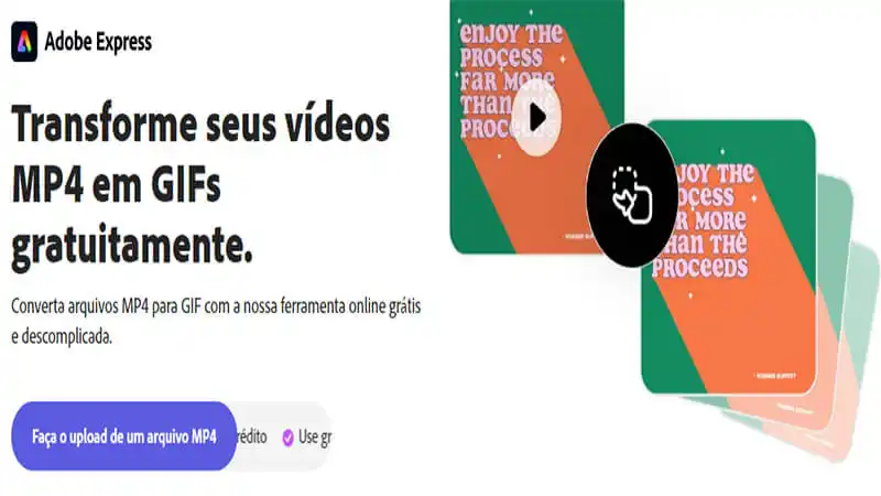 Captura de tela do Adobe Express