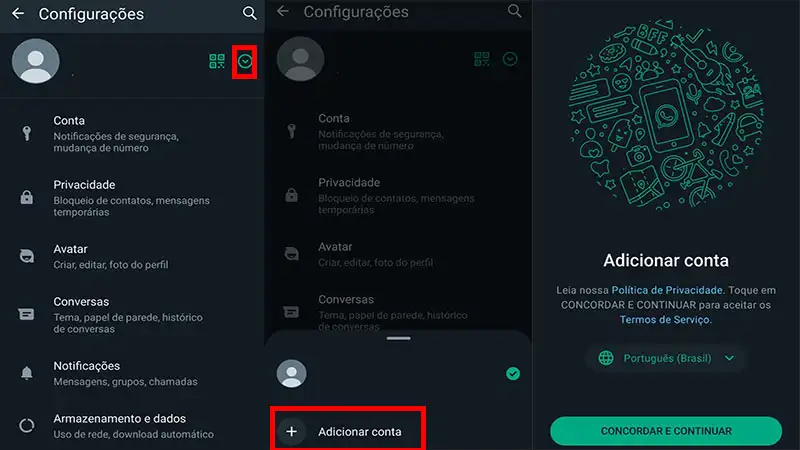 Captura de tela do WhatsApp
