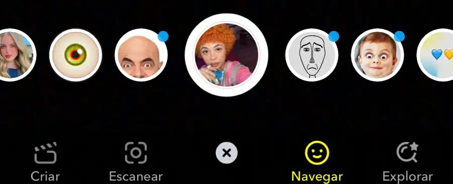 Captura de tela do Snapchat