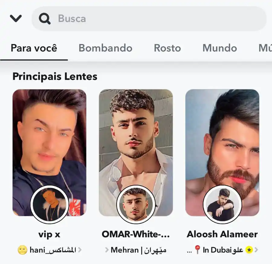 Captura de tela do Snapchat