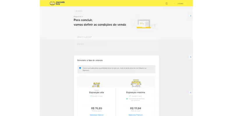 Como vender no Mercado Livre PrintScreen de como anunciar no Mercado Livre