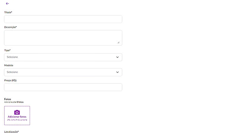 Captura de tela do OLX