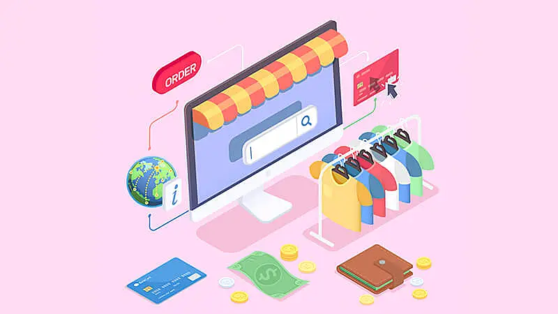 Produtos sendo lançados de um computador para outro