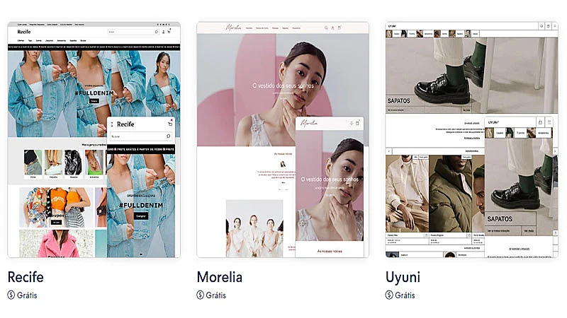 templates de lojas virtuais Nuvemshop