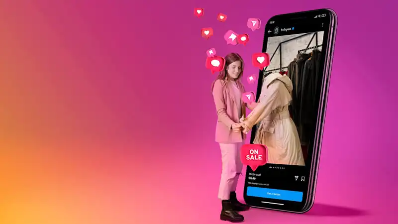 Como vender pelo Instagram Foto de uma sacola com o símbolo do Instagram