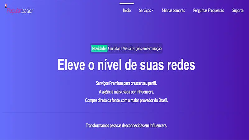 Captura de tela do Popularizador