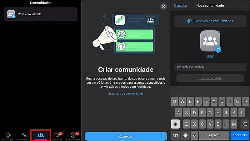 Captura de tela do WhatsApp