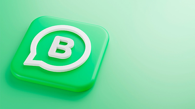 Celular com uma conta comercial do WhatsApp Business