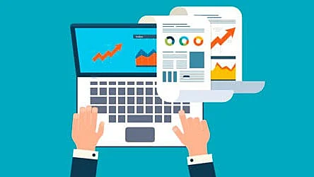 ilustración de un programa de manejo de inventario en un computador