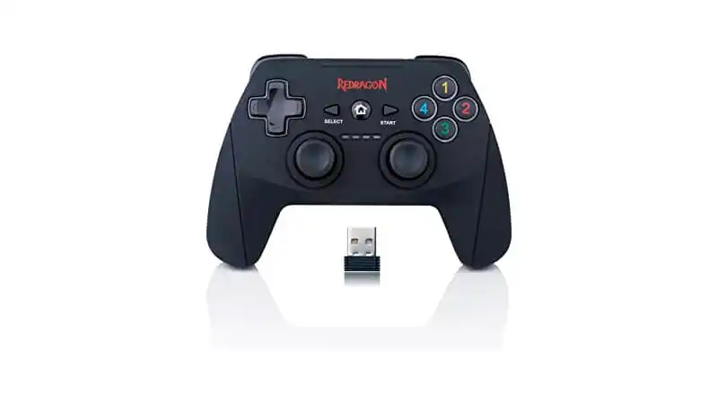 imagem de um controle sem fio Redragon G808 na cor preta