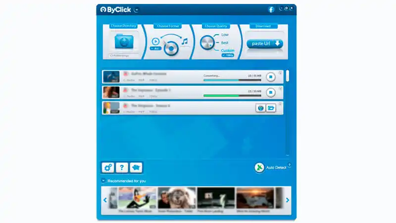 converter WebM para MP4 imagem que mostra a interface do programa ByClick