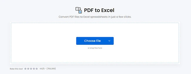 PDF a Excel en Soda PDF