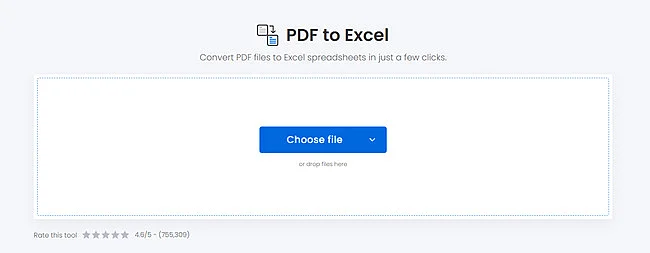 PDF a Excel en Soda PDF