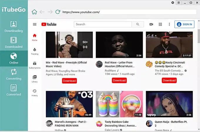 convertidor de videos Instagram iTubego