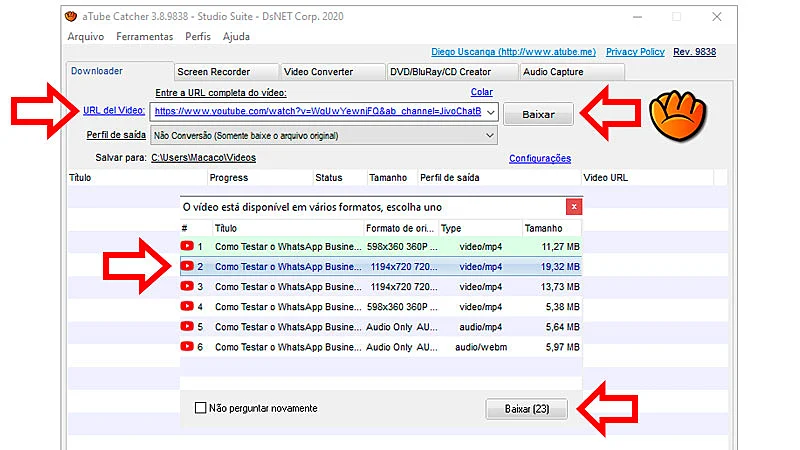 convertidor de youtube a mp3 aTube Catcher