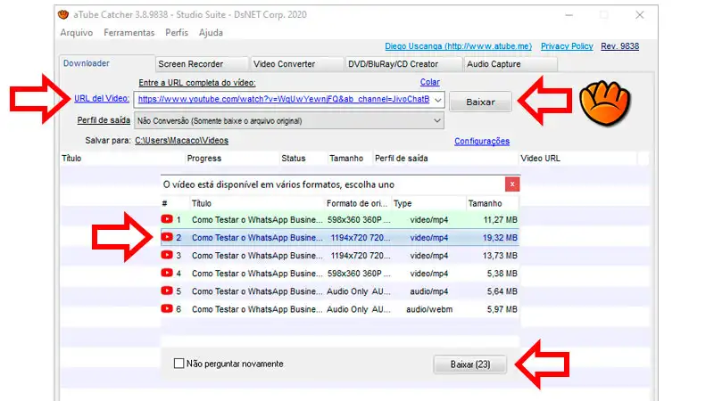 convertidor de youtube a mp3 aTube Catcher