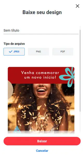 Como salvar o convite virtual