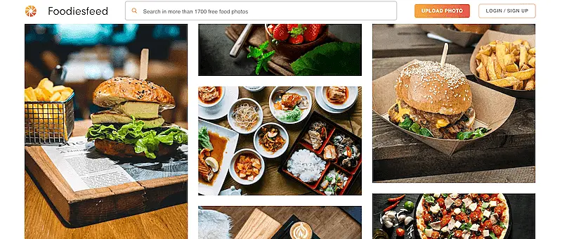 Foodiesfeed home page