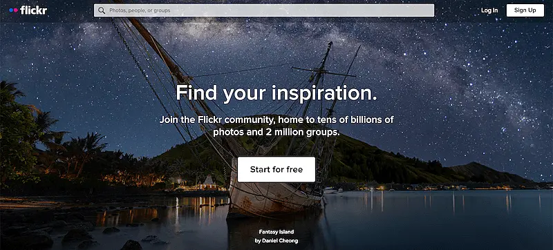Flickr home page