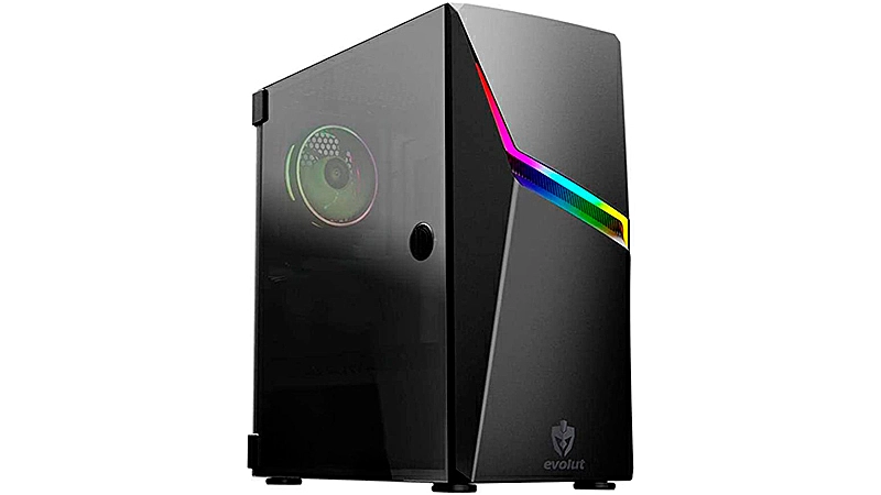 imagem que mostra uma CPU gamer com iluminação RGB