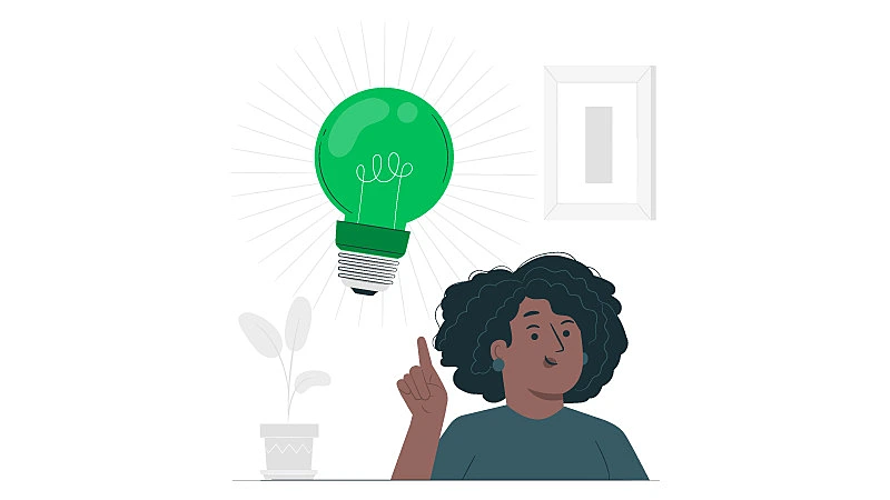 Ilustración de una persona generando ideas para crear contenido para su audiencia