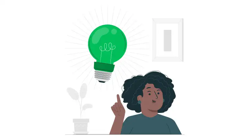 Creación de contenido Ilustración de una persona generando ideas para crear contenido para su audiencia