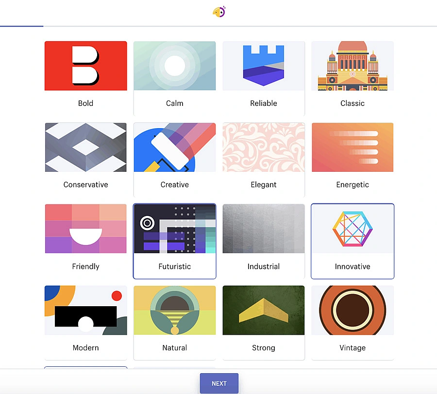 Pantalla Hatchful Logo Maker