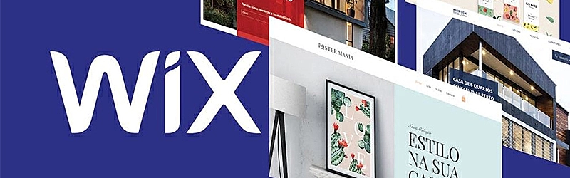 Banner con logo y plantillas de Wix
