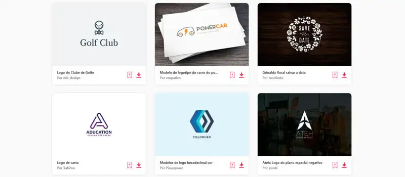 Envato 6 logos disponíveis na plataforma Envato