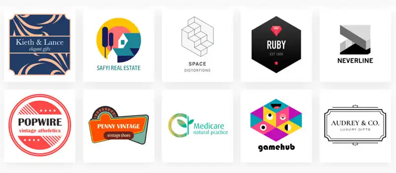 Hatchful logos disponíveis na plataforma Hatchful