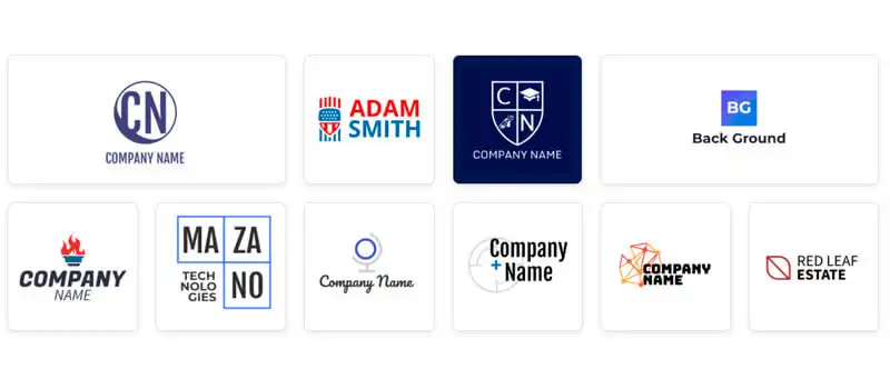 FreeLogo Design Logos disponíveis no FreeLogo Design