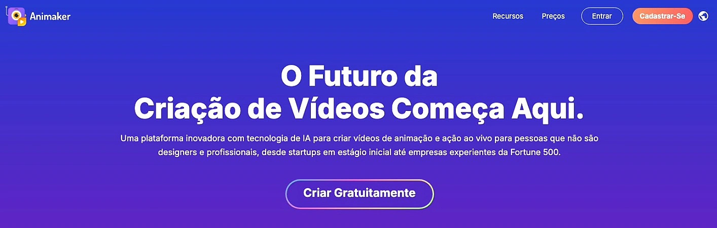 captura de tela do Animaker