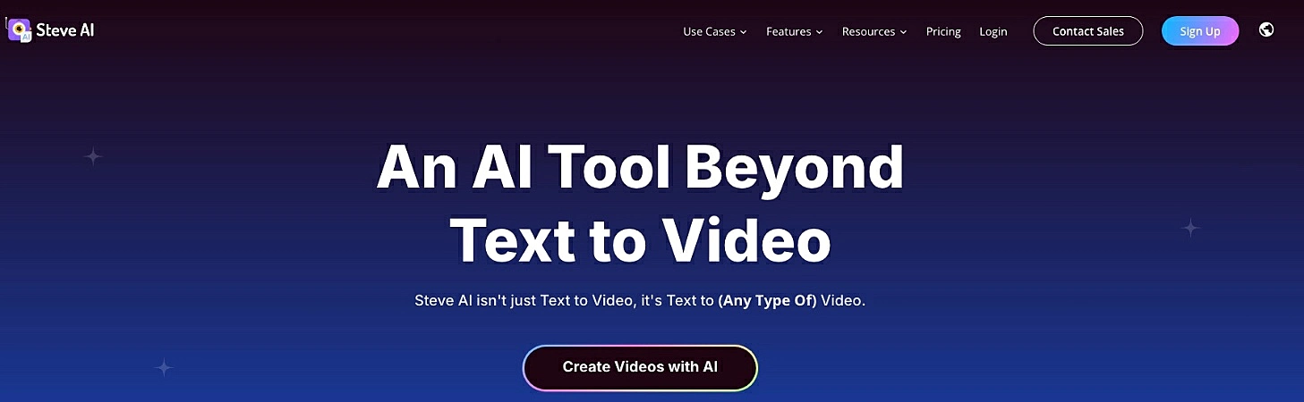 captura de tela do Steve AI