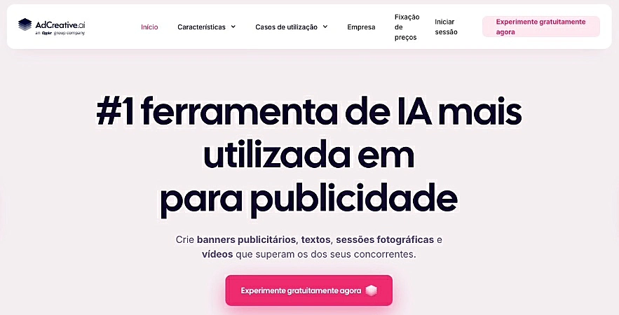 captura de tela do AdCreative.ai