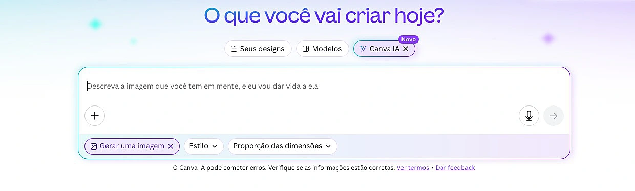 captura de tela do Canva
