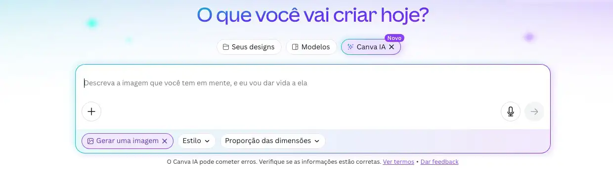 Canva captura de tela do Canva