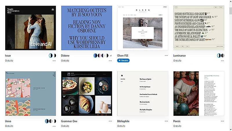 Captura de tela do WordPress