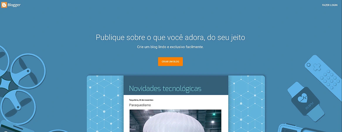 captura de tela do Blogger