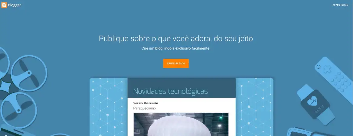 captura de tela do Blogger